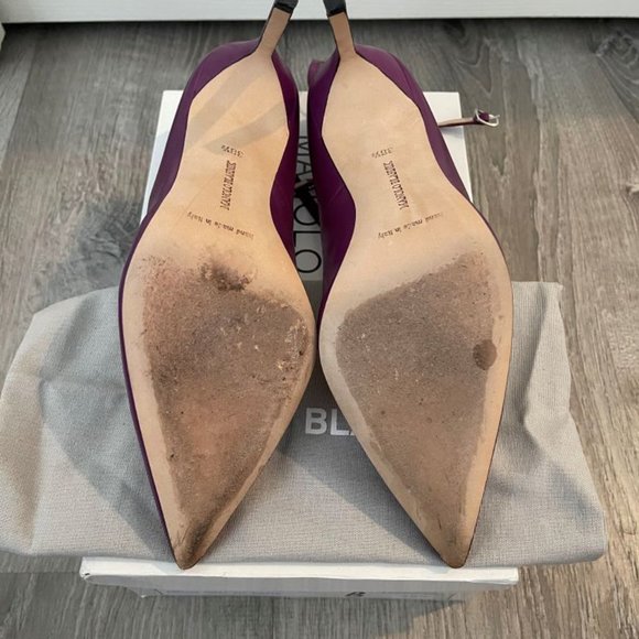 Manolo Blahnik 105MM BB Ankle Strap Pump 38.5 - Picture 3 of 5